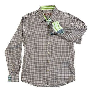 Robert Graham X Large  Mens Button Down Shirt Red White & Blue Flip Cuff‎